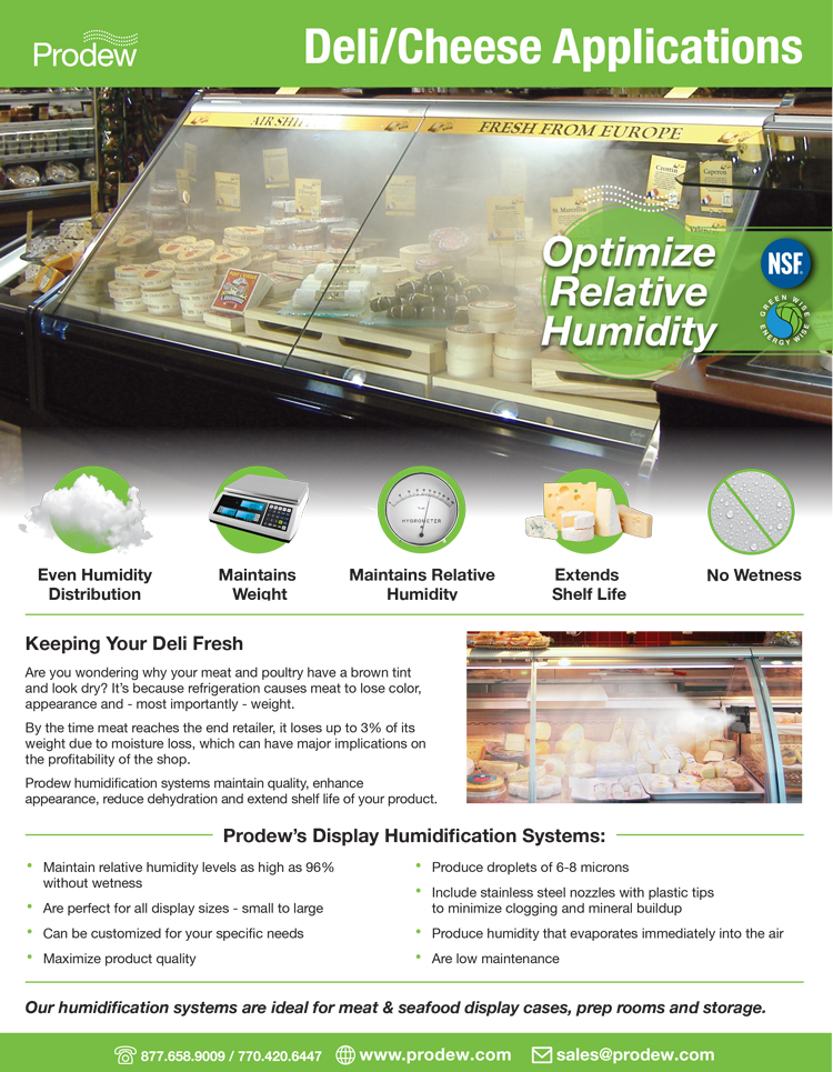 Prodew Deli Display Humidity