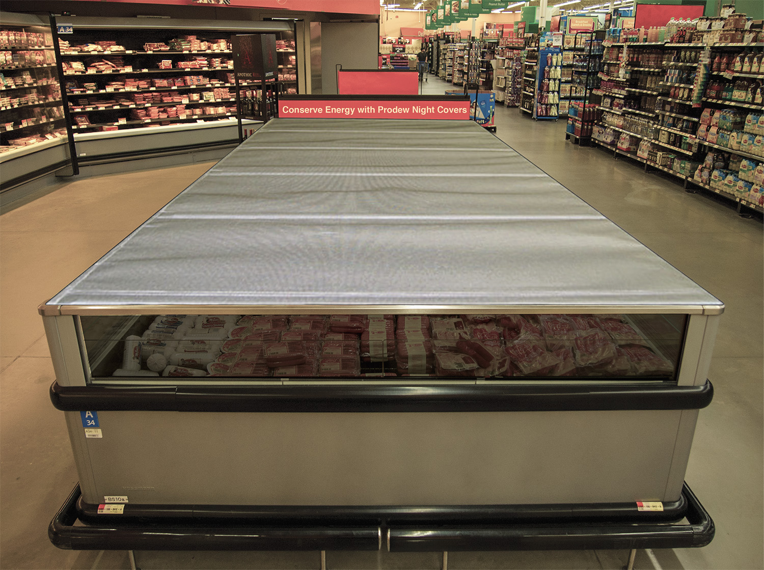 Prodew night covers for vertical and horizontal refrigerated display cases